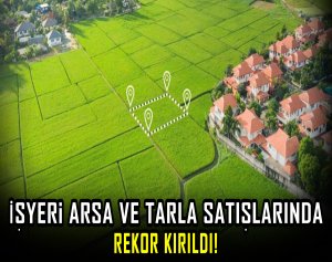 İşyeri arsa ve tarla satışlarında rekor kırıldı!