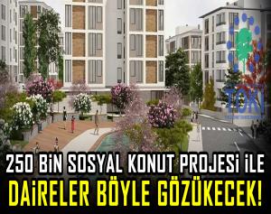 250 Bin sosyal konut projesi ile daireler böyle gözükecek!