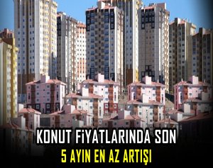 Konut fiyatlarında son 5 ayın en az artışı