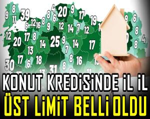 Konut kredisinde İl il üst limit belli oldu