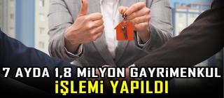 7 ayda 1,8 milyon gayrimenkul işlemi yapıldı