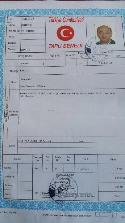Arifiye .de satılık tarla