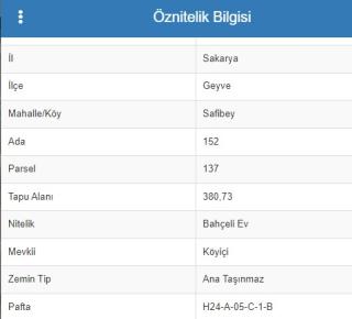 GEYVE- SAFİBEY KÖYÜNDE SATILIK BAHÇELİ EV