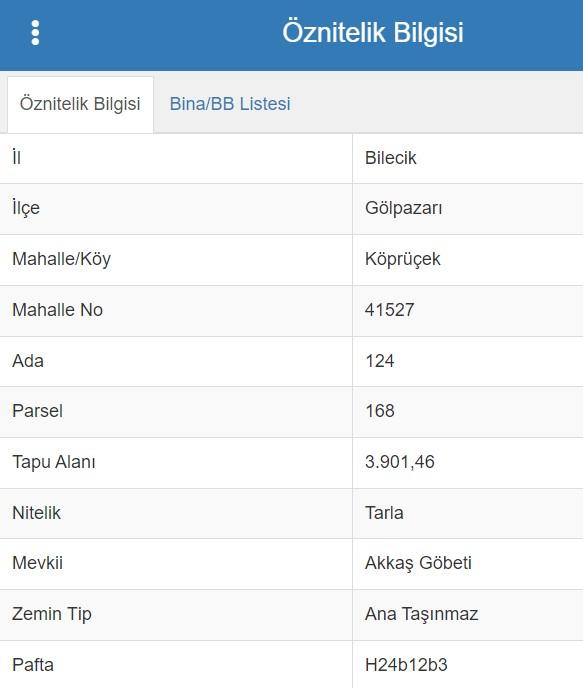 BİLECİK - KÖPRÜÇEK KÖYÜNDE SATILIK TARLA