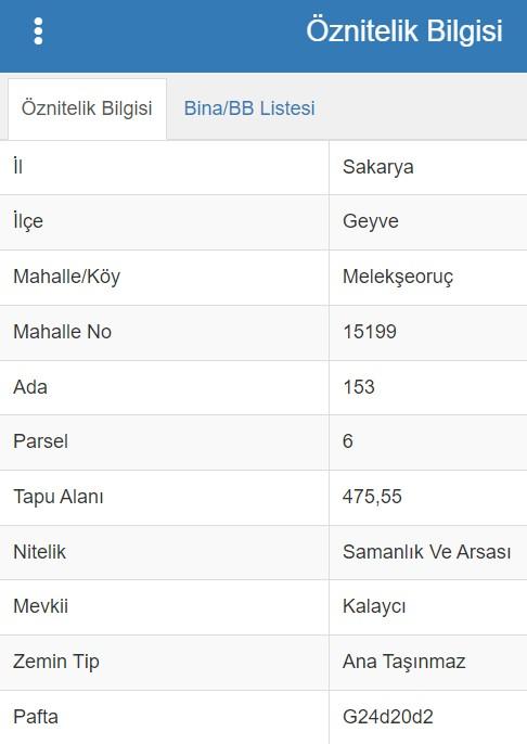 GEYVE MELEKŞEORUÇTA İMARLI ARSA