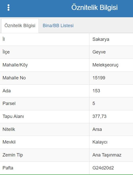 GEYVE MELEKŞEORUÇTA İMARLI ARSA