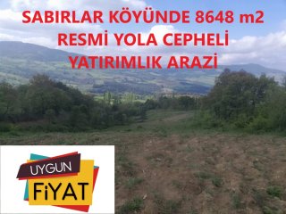 AVCI EMLAK'TAN GEYVE SABIRLAR KÖYÜNDE RESMİ YOLA CEPHELİ YATIRIMLIK 8648 m2 HESAPLI ARAZİ