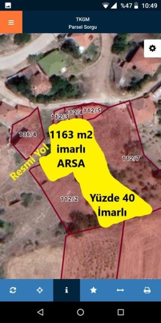 BİLECİL İLİ GÖLPAZARI İLÇESİ SÜRMELİ KÖYÜNDE % 40 KONUT İMARLI 1163 m2 ARSA