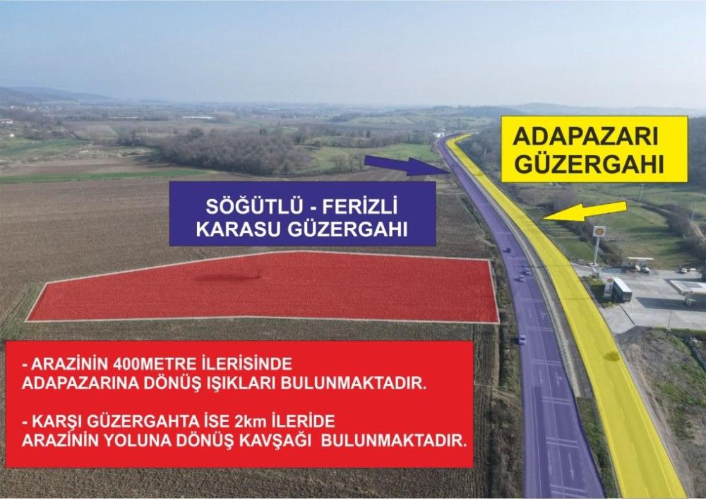 Karasu-Adapazarı Yol Üstü 61 M Yola Cepheli Arazi