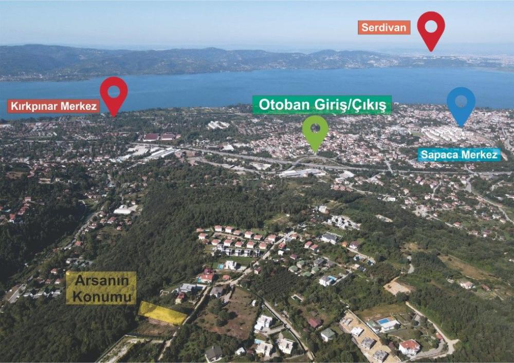 Sapanca Güldibi 1.118 M² İmarlı Arsa