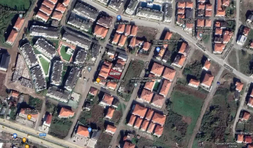 SAHİBİNDEN KARASU MERKEZİNDE VİLLA İMARLI ARSA SATILIK  331M2
