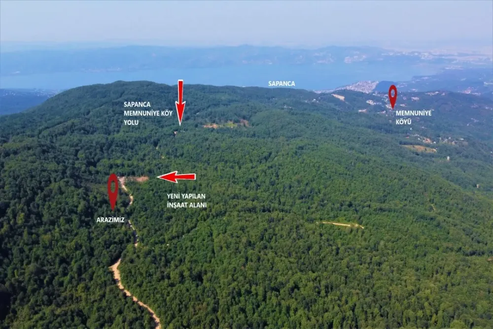 SAKARYA SAPANCA MEMNUNİYE'DE DOĞA İÇİNDE ARSA