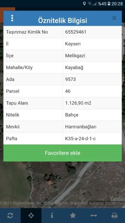 KAYSERİ - GESSİ - KAYABAĞI MAHALLESİNDE SATILIK VİLLA ARSASI