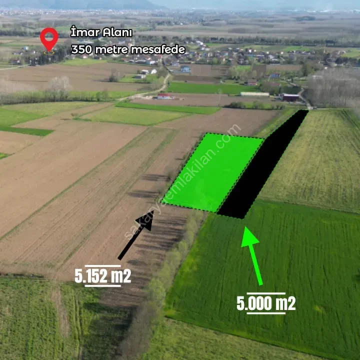 UZUNÇINAR'DA SATILIK 5.152 m2 YATIRIMLIK TARLA