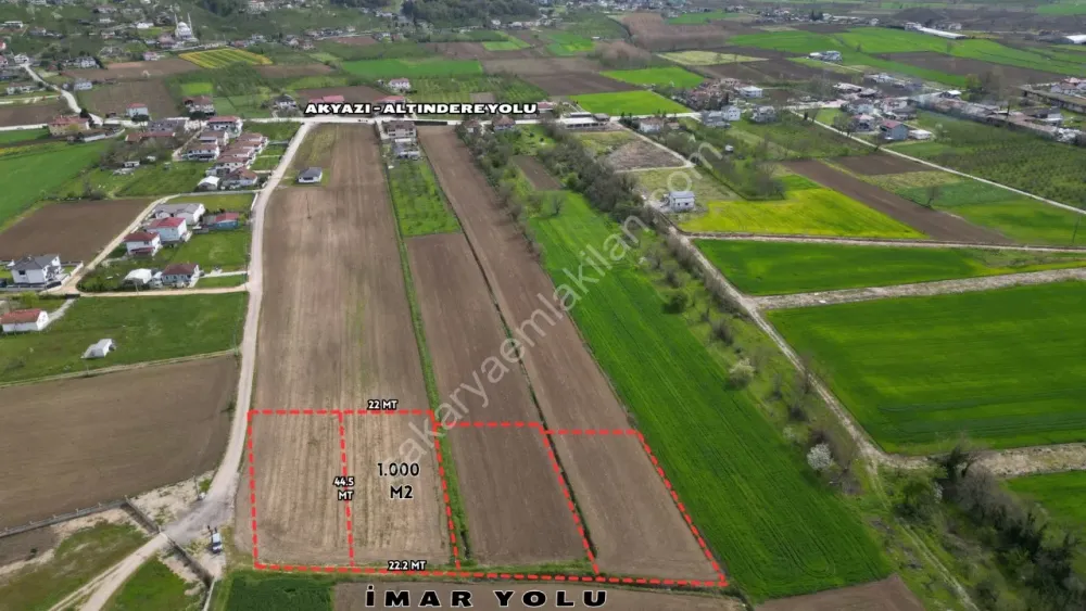 GÜNDOĞAN/ALTINDERE'DE 1.000 m2 İMARLI ARSA SATILIK / AKYAZI