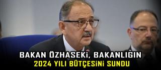 Bakan Özhaseki, Bakanlığın 2024 yılı bütçesini sundu