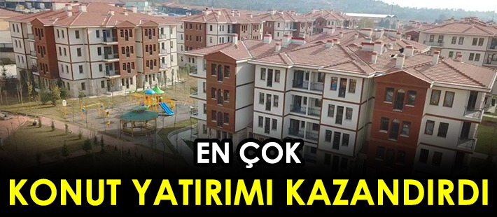 En çok konut yatırımı kazandırdı