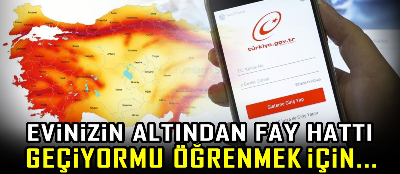 Evinizin altından fay hattı geçiyormu öğrenmek için...