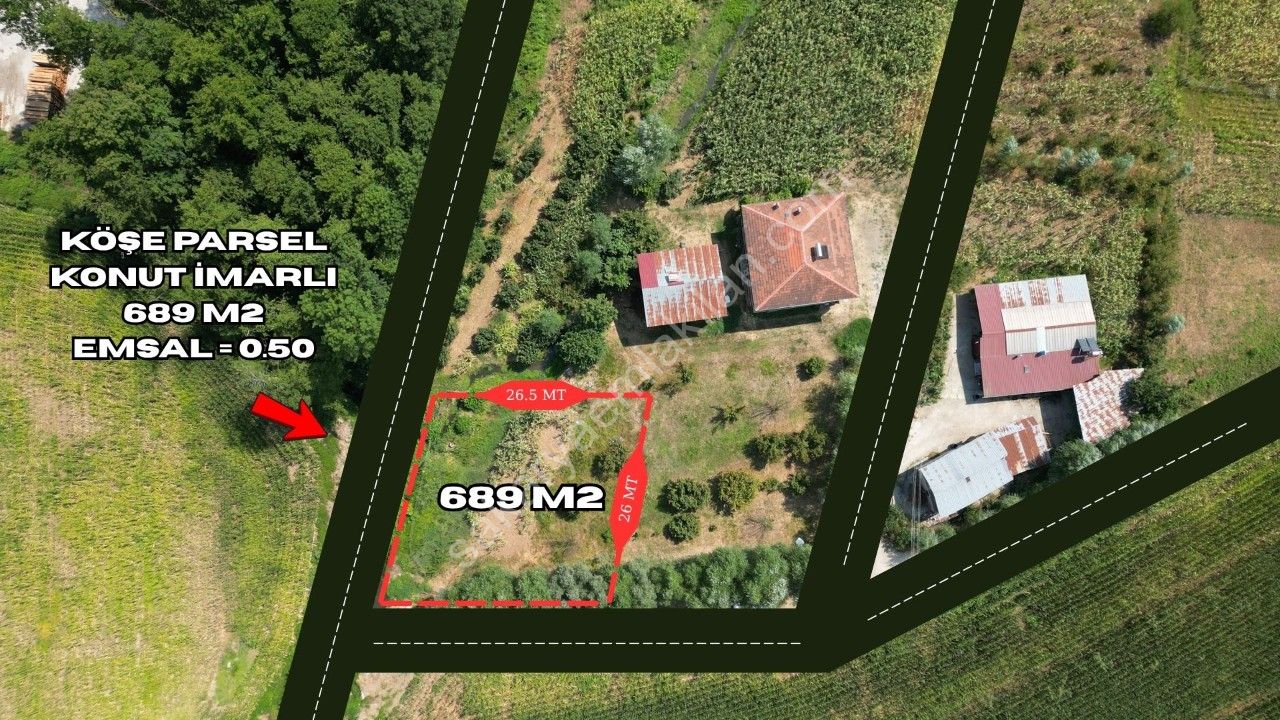 SATILIK %60 KONUT İMARLI KÖŞE PARSEL 689 m2 CUMHURİYET / ALTINDERE